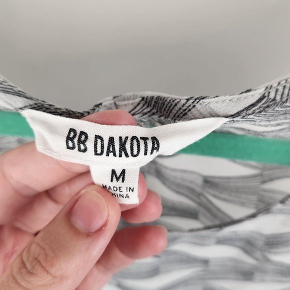 BB Dakota Geometric Print Sheer Tunic Tank Top sz M - Picture 5 of 7